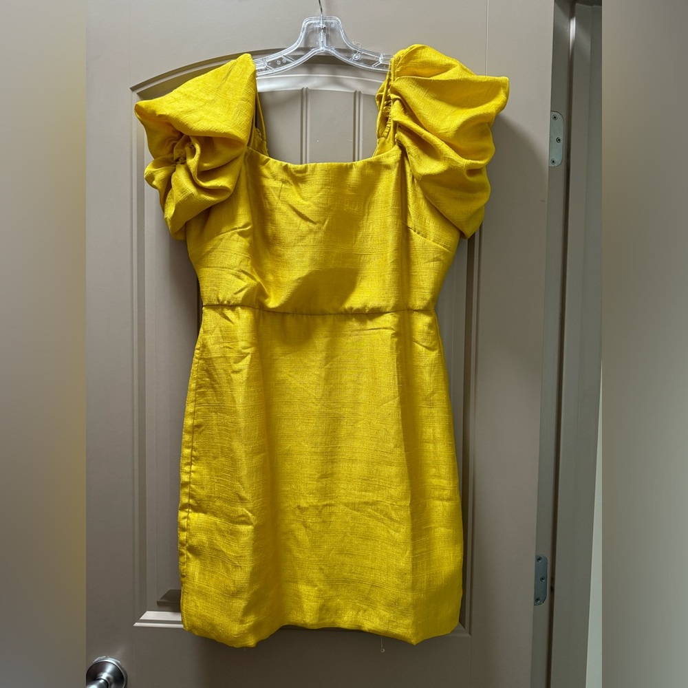 Anthropologie yellow dress